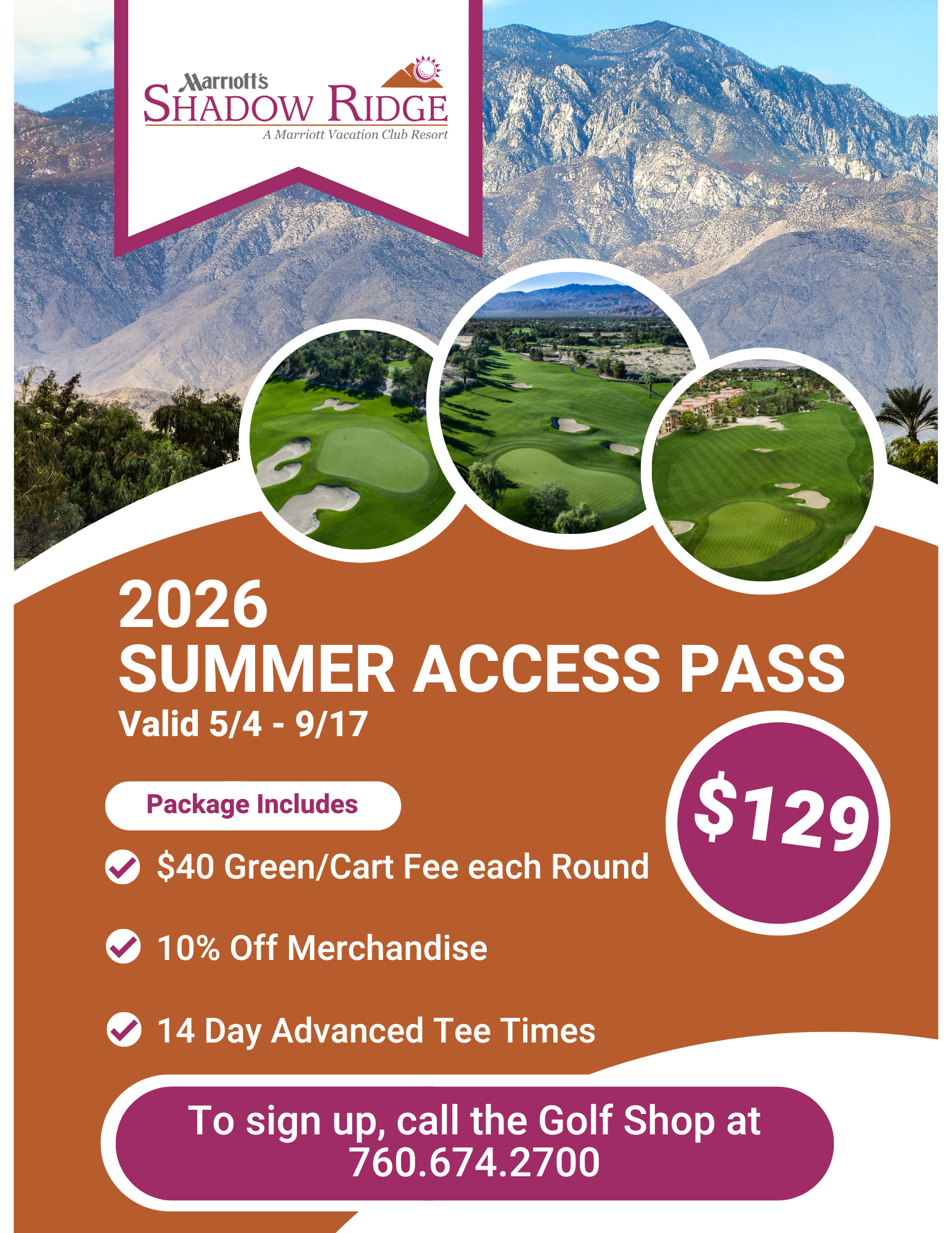 Passes go on sale Friday, May 1,